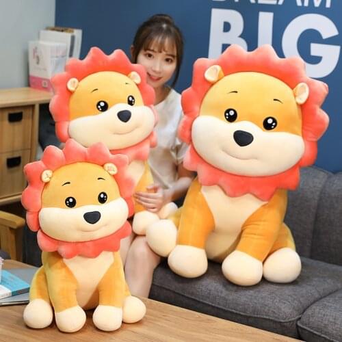 1pc 50/60cm Cute Sun Flower Happy Lion Plush Toys Cute Stuffed Animal Lion Hug Doll for Kids Baby Lovely Cartoon Christmas Gift