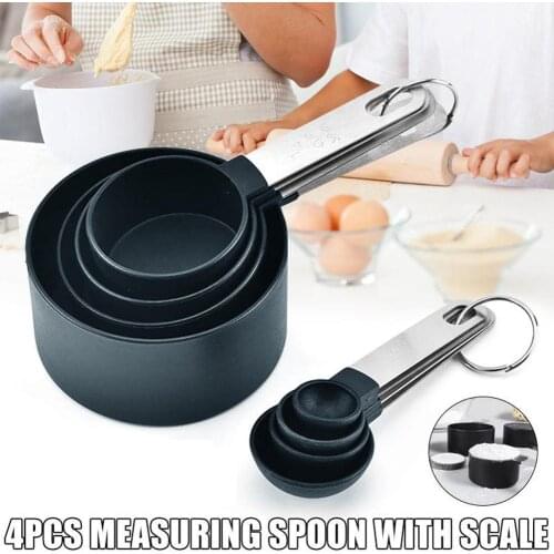 1Pcs Steel Measuring Cup Measuring Spoon Spoon Set Cup Baking Set M7Z3 Handle Measuring Measur 8-Piece Steel U1R1