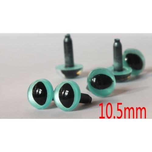 10.5 mm blue color Cat eyes Plastic safety eyes--30pairs