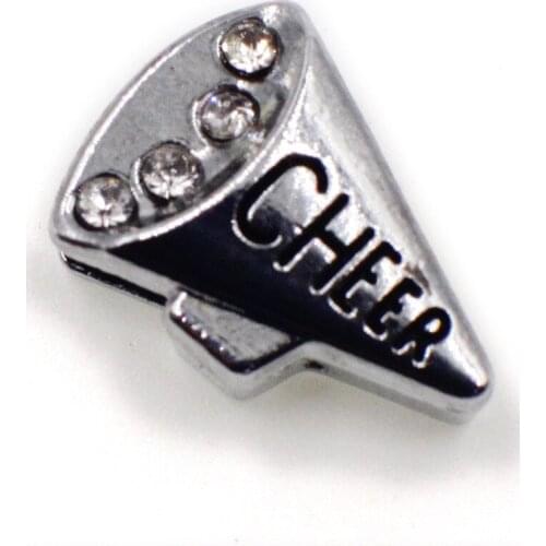 10pcs/lot Cheer Horn Internal Dia 8mm Slide Charm DIY Accessories Fit 8mm Wide Belt Pet Collar