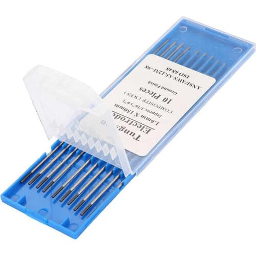 10 pcs Purple Composite Tungsten Electrode Head Tungsten Needle TIG Tungsten Rod 1.6x150mm Tungsten Needle