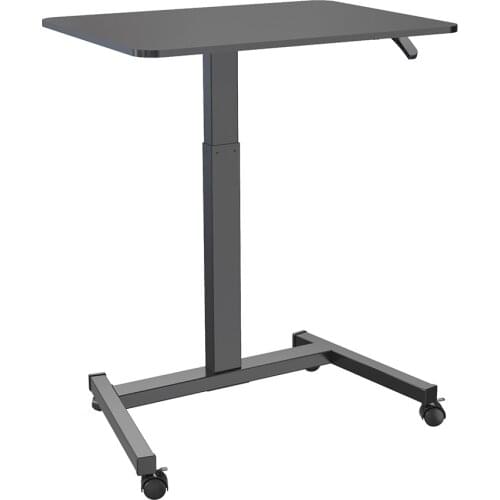 100% Quality Guarantee Black Single Rectangular Column Gas Spring Laptop Height Adjustable Computer Desk