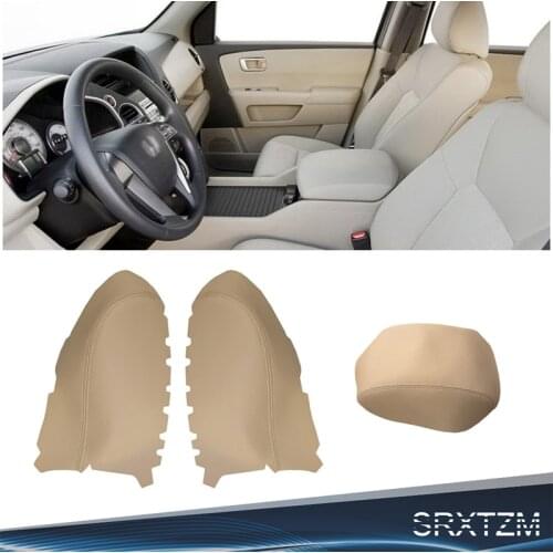 2pcs for Honda Pilot 2009 2010 2011 2012 2013 Car Microfiber Leather Front Door Handle Armrest Panel Cover Trim