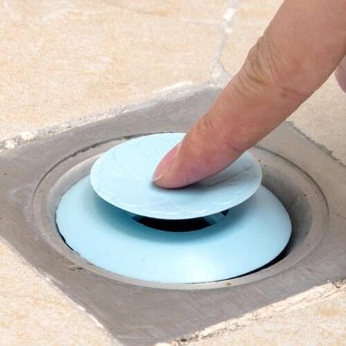 2 IN 1 Professional Silicone Drain Sink Bathtub Drain Protector Floor Stopper Deodorant #734
