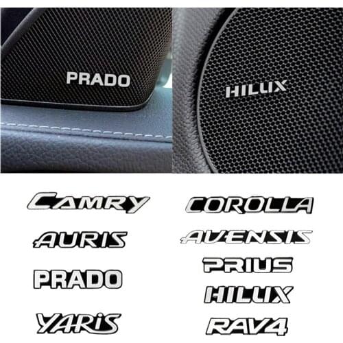 4pcs 3D Aluminum Badge Emblem Sticker For Toyota corolla chr prado camry rav4 yaris auris prius supra avensis Car-styling