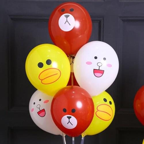 6 / pcs decoration rabbit big mouth duck toy children cartoon thick latex balloon