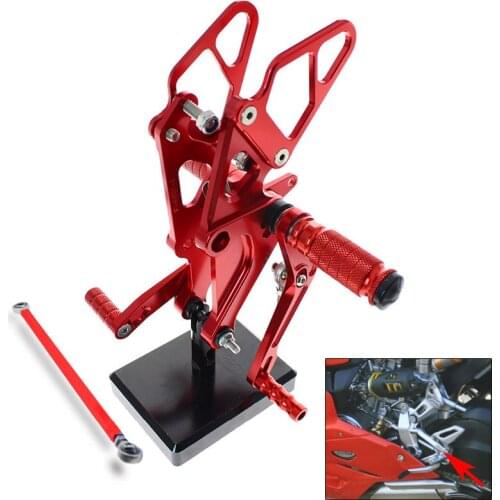 CNC Del Motociclo Pedane Regolabili Posteriori Set Spina Del Piede For Yamaha MT-07 MT07 2013 2014 2015