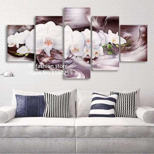 Magnolia flower 5pcs/set new wall decoration diy full drill 3d diamond painting cross stitch rhinestone pasted canvas painting
