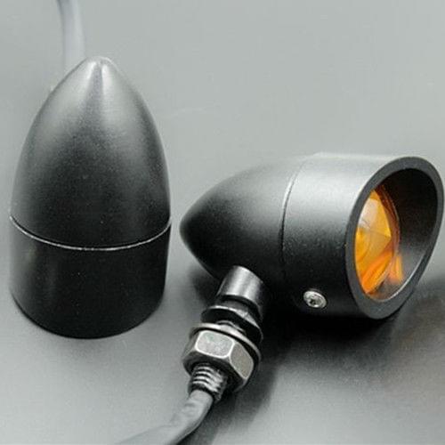 Black Bullet Turn Signal Indicator Light Motorcycle For Kawasaki VN Suzuki C50 C90 Bobber Honda Shadow VT VTX Chopper