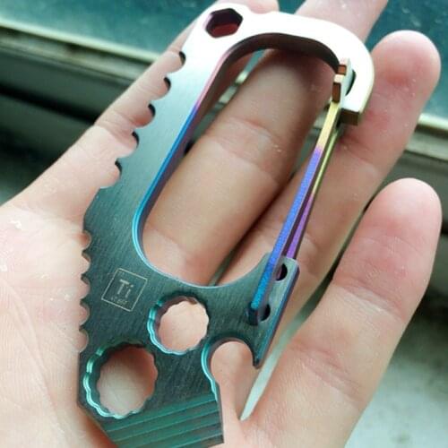 EDC Survival Camping Hiking Outdoor titanium alloy EDC tools multifunction pocket tools opener buckle wrench EDC