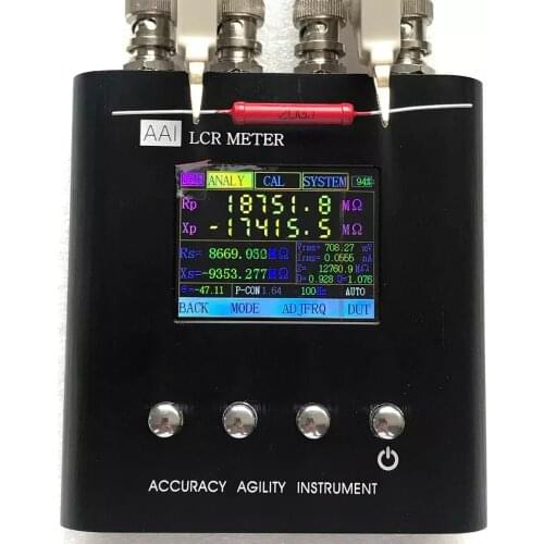 0.05% LCR Meter Digital Electric Bridge Component Tester 50Hz-100/200/300khz PCB Online On-board Tester + 2000mAh Battery