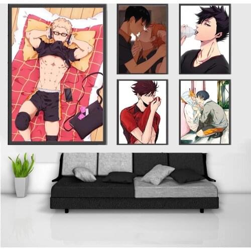 Canvas Painting Retro Style Nordic Posters And Prints Japan Anime Haikyuu Wall Art Stickers Pictures For Modern Home Decoration