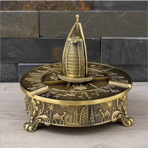 Creative Sailing hotel Metal Ashtray With Lids Smoking Tray Cute Smoke Tray Luxury Ash Tray Creative For Boy Friend Gifts AT052