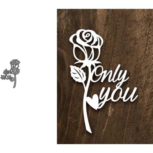 Metal Cutting Dies ONLY YOU Stencil Template For DIY Scrapbooking Embossing Paper Cards Album Making Decorative Craft Dies Cut