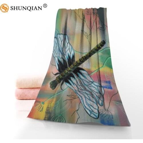 Custom Dragonfly Fashion Bath Towel Washcloth Home Textile Travel Hand Face Towel Microfiber Bathroom Towels For Adults
