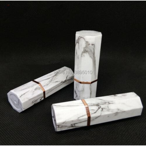 Marble Lipstick Tube 12.1mm DIY Lip Balm Tubes Homemade Lip Stick Beauty Makeup Tools F620
