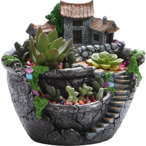 Sky Garden Micro Landscape Flower Pot Planter Bonsai Succulents Plants Garden Pots for Office Home Decoration Craft Ornaments