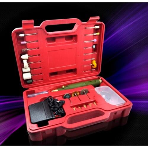 2016 New Household Hand Work Tools Set Mini Grinders Drill Machine for Woodcarving Stone Carving Tool US Plug 110V-250V with Box