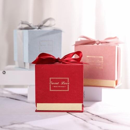 2pcs New Creative Suede Imperial Seal Box Wedding Candies Box Candy Packing Box Bridesmaid Gift Gift Box