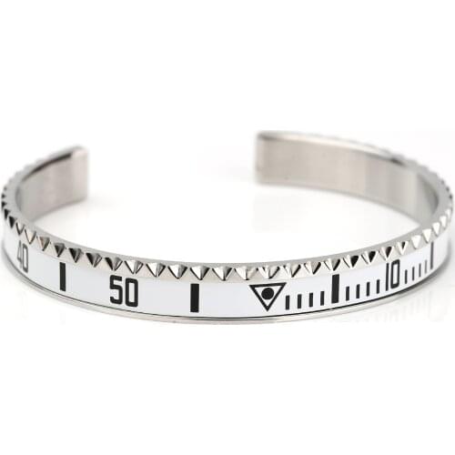 Personalized free size (adjustable) stainless steel speedometer bracelet dial gauging water meter jewelry