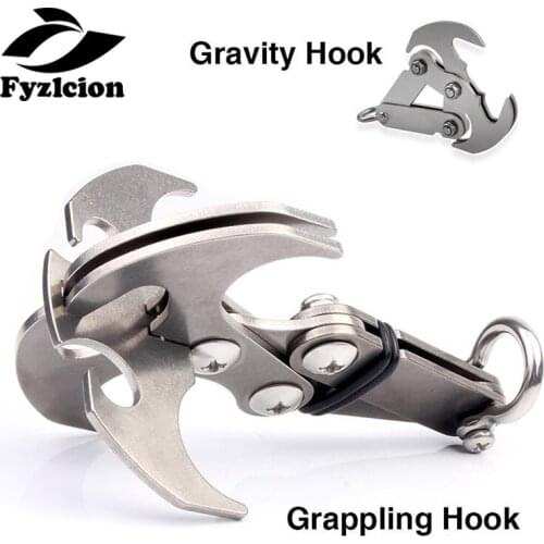 Hiking Survival Folding Grappling Hook Camping Grizzly Hook Grappling Folding Climbing Fishing Tail