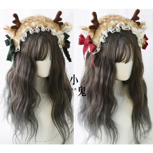 Japanese cute elk antlers Christmas hair band headband hair carolita new year hair accessories KC