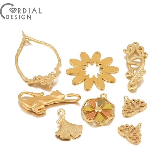 Cordial Design DIY Jewelry Accessories/Hand Made/Connectors/Genuine Gold Plating/Cooper Charms/Jewelry Findings & Components
