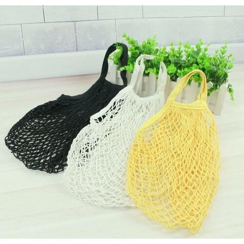 Hot sell Mesh Net Shopping Bags Fruits Vegetable Portable Foldable Cotton String Reusable Turtle Bags Tote