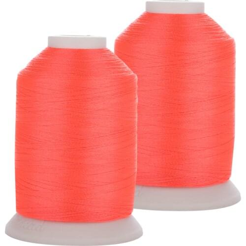 030 Vermillion Simthread Trilobal Polyester Embroidery thread Sewing Thread 1100Y huge Spool