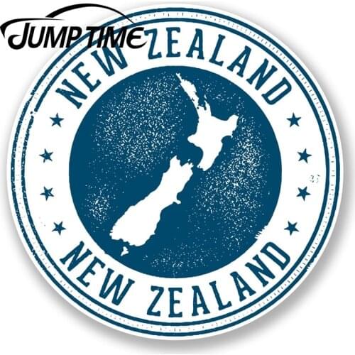 Jump Time New Zealand Vinyl Sticker Decal Luggage Travel Label Tag Map FlagWaterproof Car Decal Trunk Car Accessories