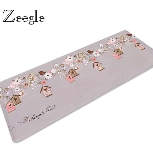 Zeegle Bedroom Carpet Long Kitchen Rug Anti-slip Bathroom Carpet Hallway Rug Washable Living Room Carpet Outdoor Mat