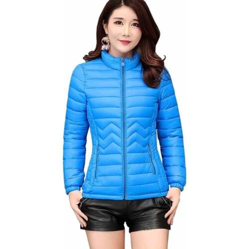 Winter Jacket Women Plus Size Parkas Short lightweight cotton Outerwear Stand collar Coats Female Slim Cotton padded coats G429