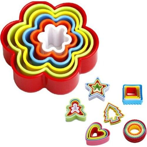 1 Set Plum Blossom shape Cookie Cutter Cake Mold 6 size Biscuit Fondant DIY Cake Kitchen Cooking Tools