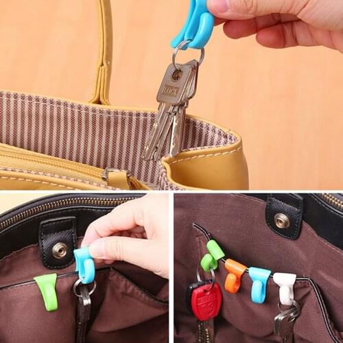 2 Pcs/set Anti-lost Bag Hooks Convenient Portable Small Objects Holder Key Clips