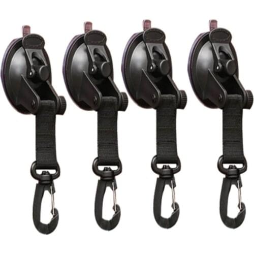 4PCS/SET Universal Round Shape Suction Cup Anchor Securing Hook Tie Down Camping Tarp Car Side Awning Pool Tarps Tents Hook