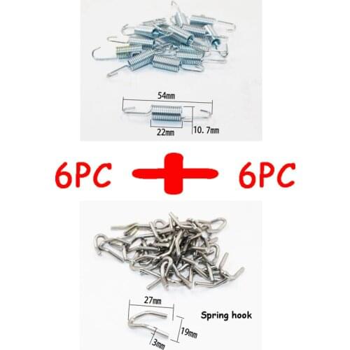 6pcs Hooks Modified motorcycle Yoshimura Accessories Stainless Steel Spring Hook Motorcycle Exhaust Pipe Muffler Springs