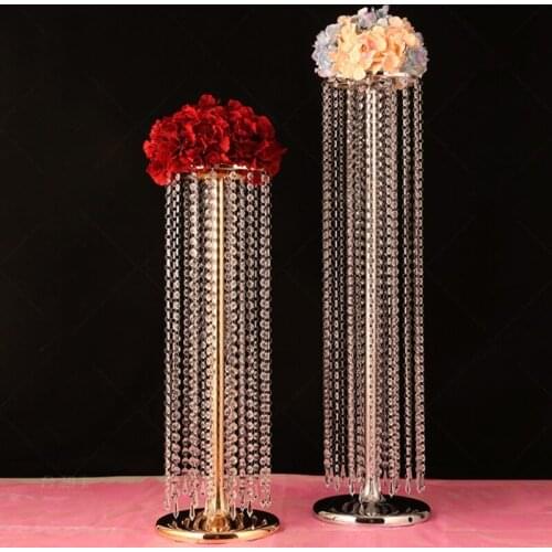 6pcs/lot Wedding Ferris wheel crystal ball curtain acrylic beads T road lead main table flower welcoming area decorative