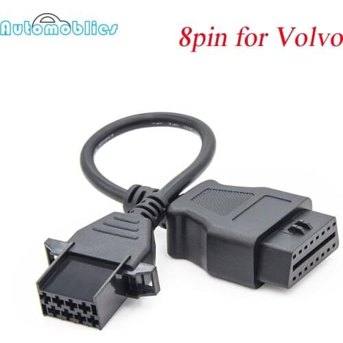 OBD2 8 Pin CABLE For Volvo Truck Heavy Duty Diagosis Connector 8pin Diagnostic Cables And Connectors OBD Cable Adapter For VOLVO