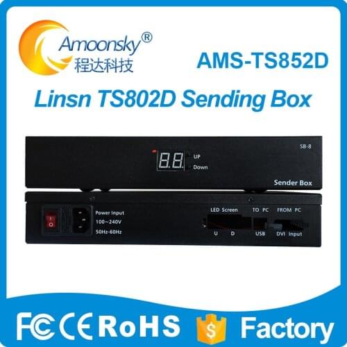 Amoonsky full color led display control panel box linsn TS852D led video screen sending box