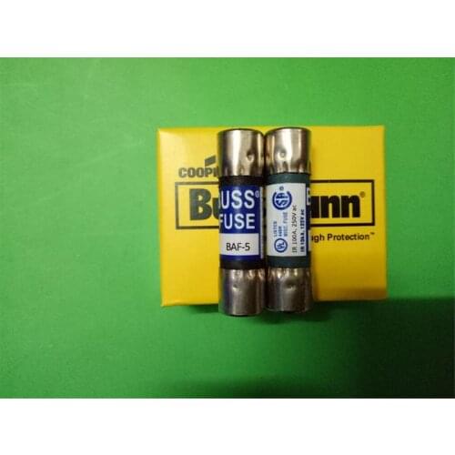 Free shipping 10pcs BAF-5 fuse 10X38 5A BUSSMANN 250V