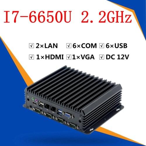 Core i3 mini pc industrial computers with Dual Gigabit Ethernet NM70 chip 6 USB 6 RS232 Barebone pc Windows or Linux