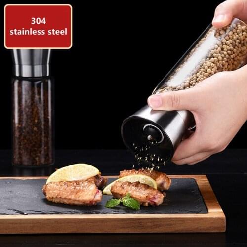 304 Stainless Steel Sea Salt Pepper Coffee Household Grinder Bottle