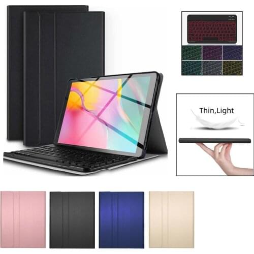 For Samsung Galaxy Tab S6 Lite 10.4 Inch 2020 Wireless Bluetooth Keyboard Case Slim Stand Cover Backlight Protective Shell Skin