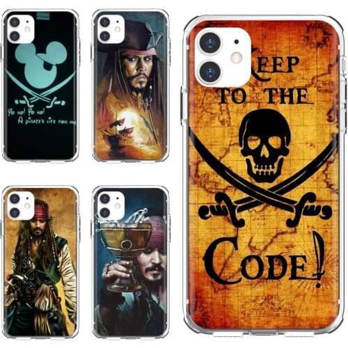 Pirates-of-Caribbean-Jack-captain For Apple iPhone 10 11 12 Pro Mini 4S 5S SE 5C 6 6S 7 8 X XR XS Plus Max 2020 Case Cover