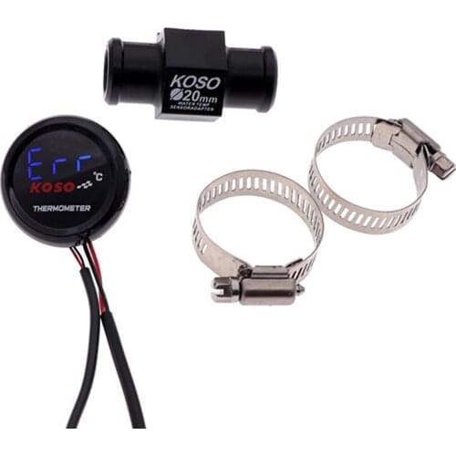 Digital Display Koso Round Water Temp Meter Adapter Sensor Set For Yamaha NMAX TMAX XMAX Motorcycle Water Temperature Gauge