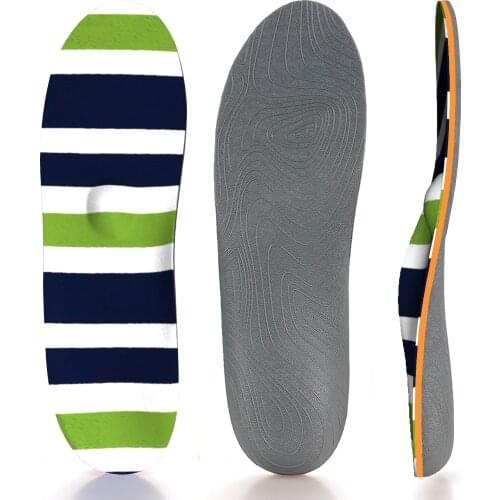Breathable, Wear-resistant, Shock-absorbing, Non-slip Arch Support Insole With Colorful Striped Cover