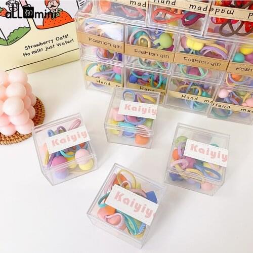 Rope Baby Girl Elastic Hair Rubber Bands Cartoon Hair Accessories For Girls Kids Headband Tie Ring Solid Scrunchie New Cute