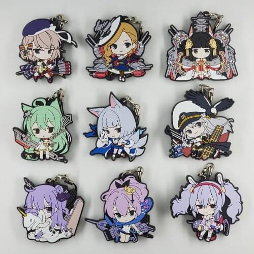 Azur Lane original Japanese anime figure Rubber mobile phone charms/keychain/strap keyring