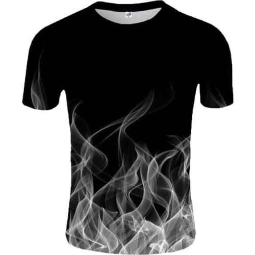 New 3D Printed Flame Men Women Oversized T-shirt Summer Fashion Casual Kids Boy Girl Novelty Cool Hip Hop T Shirt Tops Tees