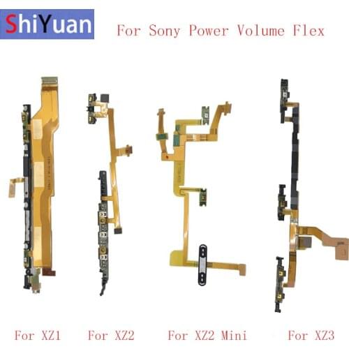 Power On Off Button Volume Switch Control Flex Cable Ribbon For Sony XZ1 XZ2 XZ2 Mini XZ3 Power Volume Side Button Flex